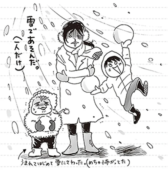 雪であそんだ。(一人だけ)