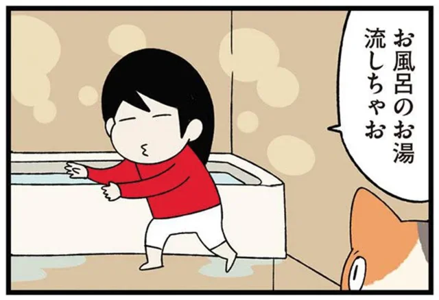 危なっかしすぎ！お風呂場に子猫乱入で飼い主大あわて／うちう猫と柴犬（10）