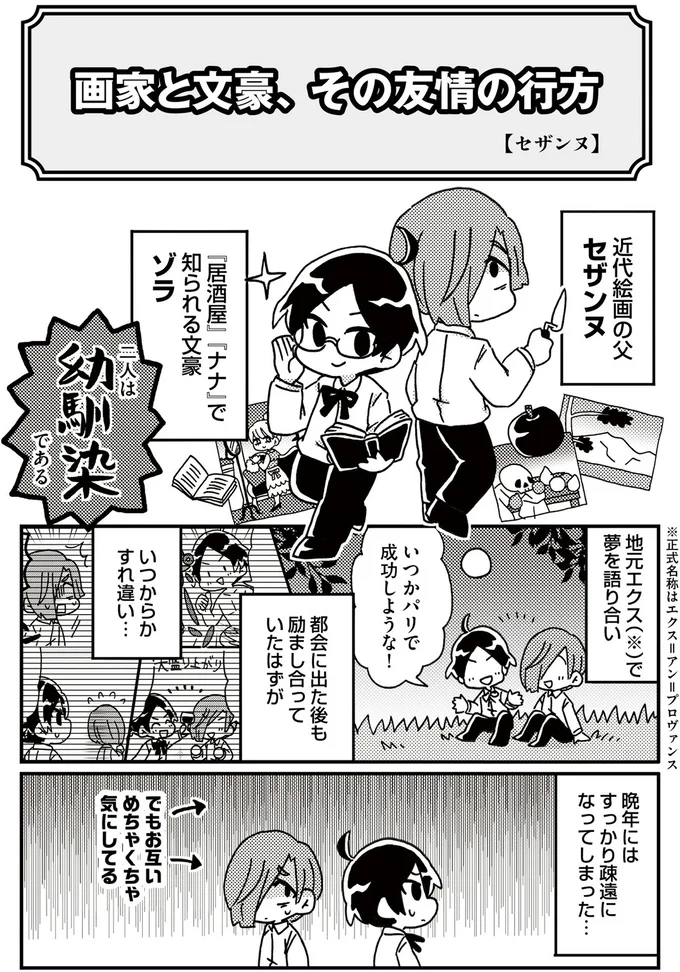 画家セザンヌと文豪ゾラ