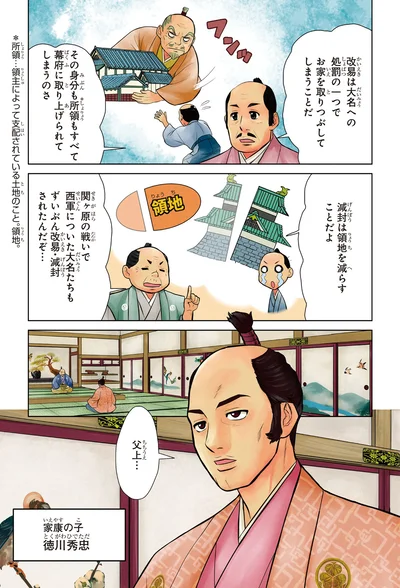 『角川まんが学習シリーズ 日本の歴史 9 江戸幕府、始動 江戸時代前期』より