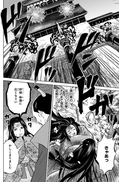 徳川軍のはげしい攻撃