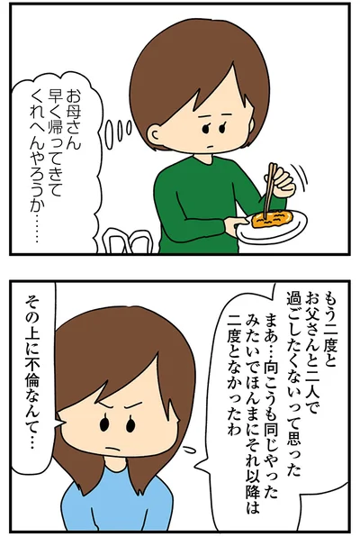 二度とお父さんと2人で過ごしたくないって思った