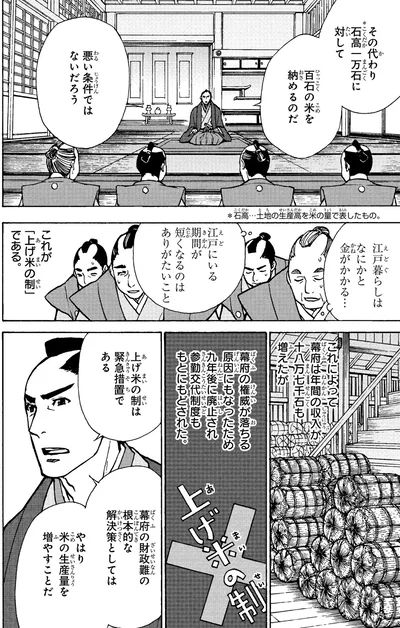 『角川まんが学習シリーズ 日本の歴史 10 花咲く町人文化 江戸時代中期』より