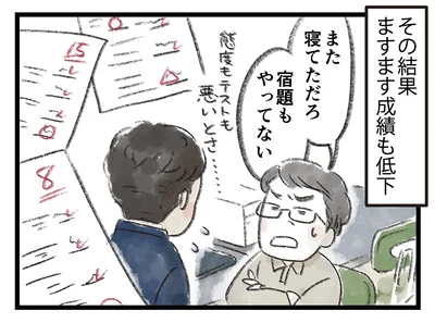その結果成績もますます低下…