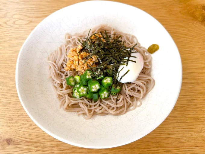 「糖質0g麺のねばねばそば風」