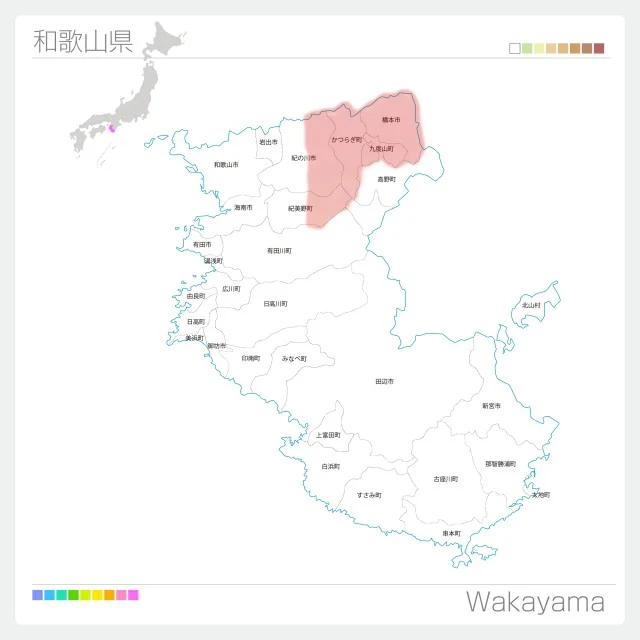 和歌山県北部一帯は日本一の柿の産地