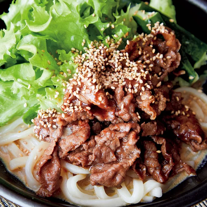 焼き肉サラダうどん