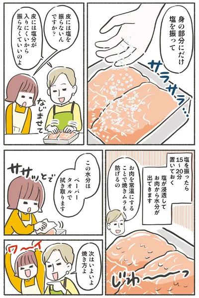 身の部分にだけ塩を振って