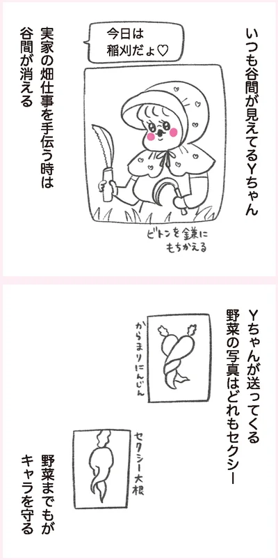 畑仕事を手伝う時