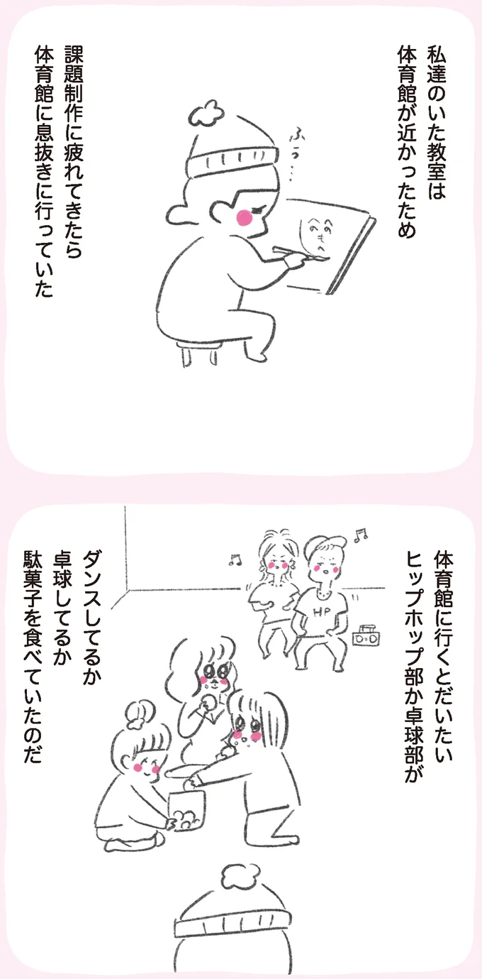 体育館に息抜きに行っていた