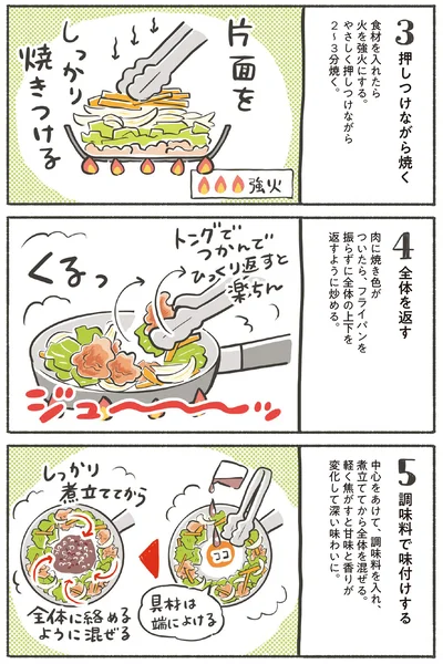 押し付けながら焼く
