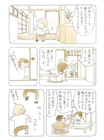 猫のおばちゃんちでテレビ見せてもらってくるわーっ