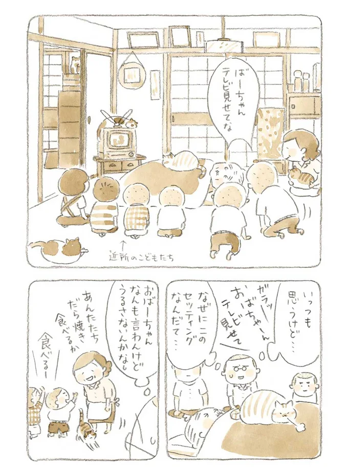 ばーちゃんテレビ見せてな
