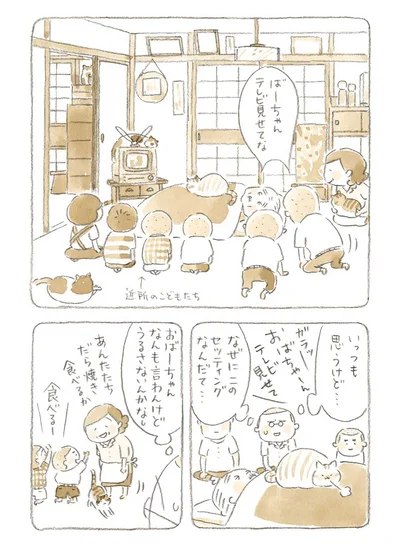 ばーちゃんテレビ見せてな