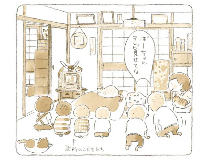 ばーちゃんテレビ見せてな