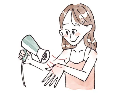 夏冷えを防ぐにはドライヤータイムに手首を温める
