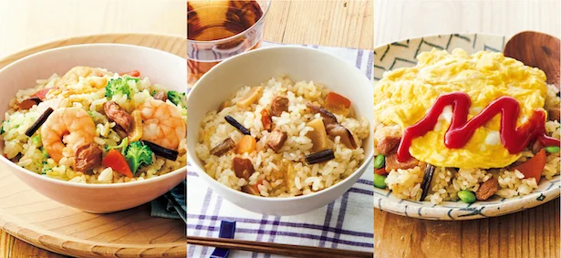 子どもがモリモリ食べる！具だくさんの「釜めしの素」が使える！