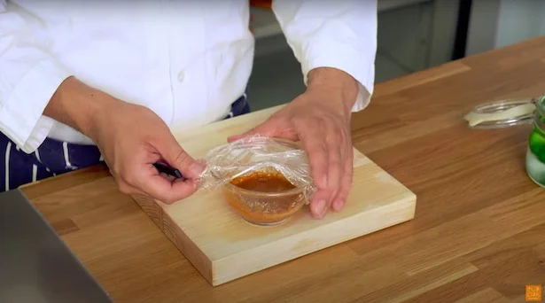 電子レンジにかけた味噌です