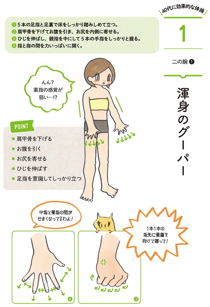 指と指の間を力いっぱいに開くのがポイント!