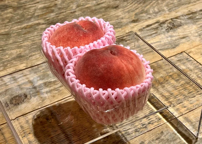 桃が甘くて驚きました!