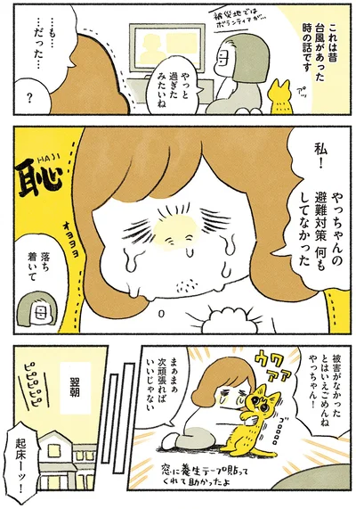 避難対策何もしてなかった