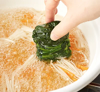 凍ったまま加熱調理できる