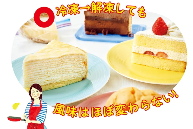 冷凍→解凍しても風味はほぼ変化なし！ いろいろな冷凍ケーキを実食検証／食材の冷凍、これが正解です！（10）