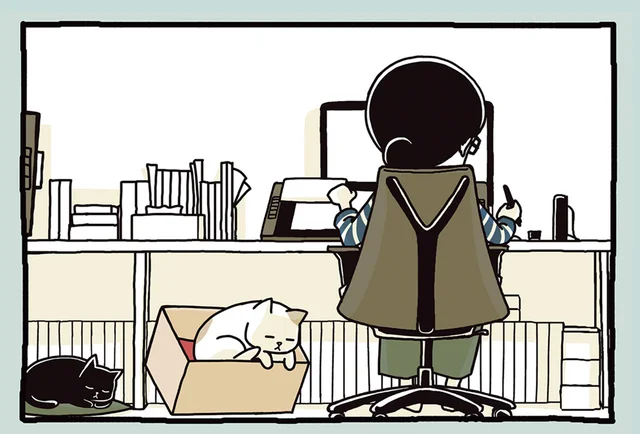 何がしたかったの!? 箱に入った猫の次の行動が謎すぎた話／職場の猫（6）