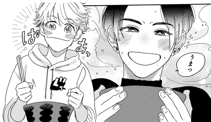 男子2人でルームシェア。ピリついてもインスタントラーメンをすすれば仲直り!?／アキはハルとごはんを食べたい（1）