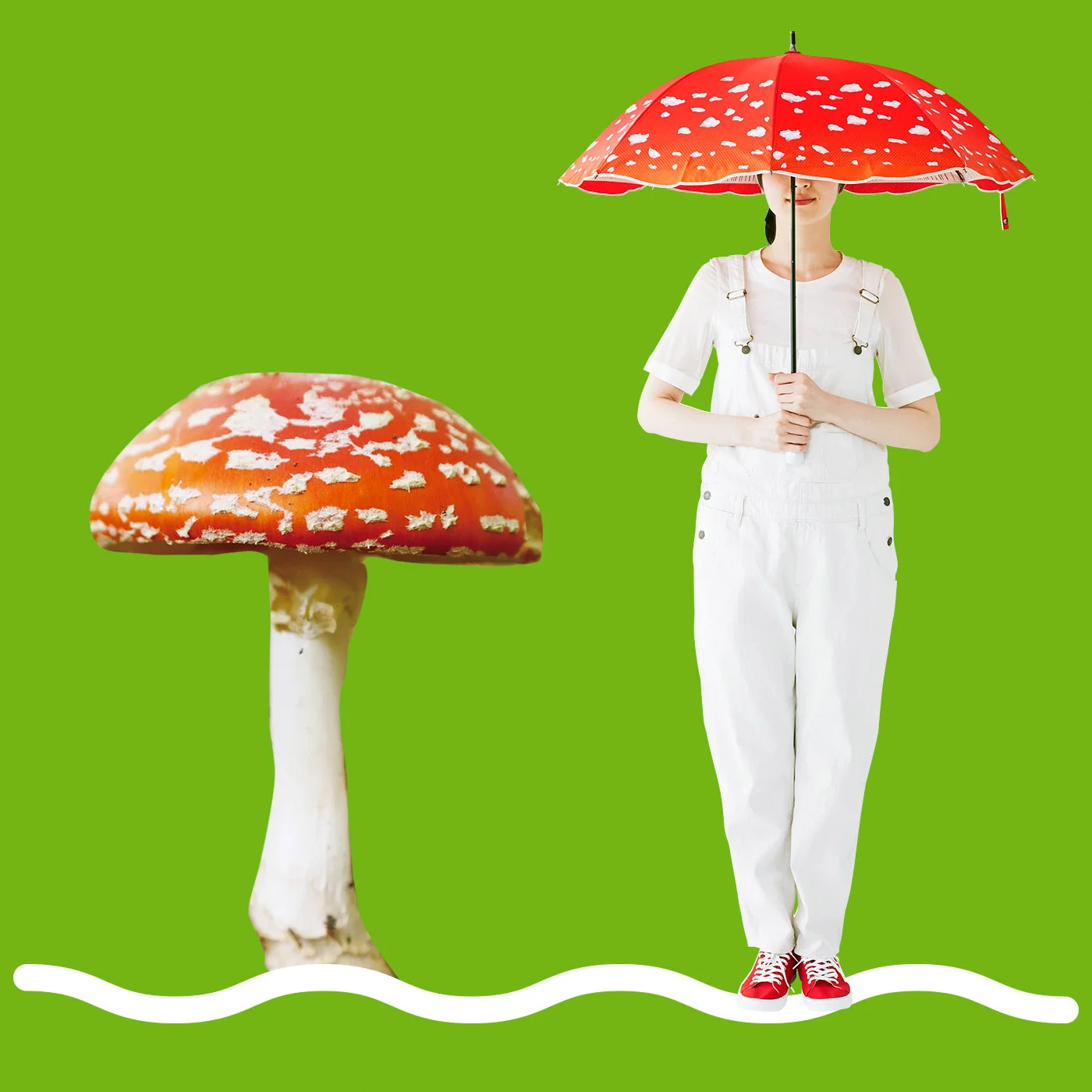 * mushroom ornament ❀ オレンジ傘の キノコさん