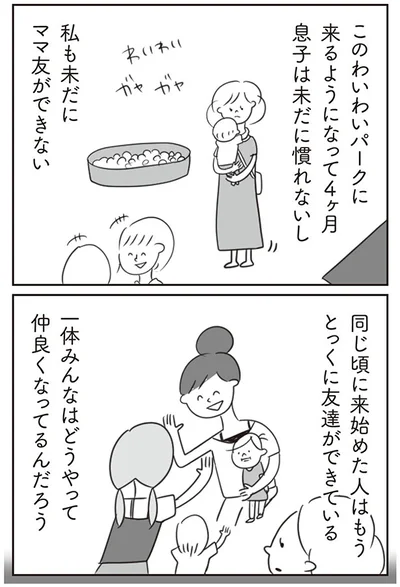 同じ頃に来始めた人はもうとっくに友達ができている