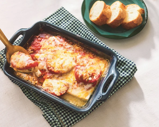 コクがあるのにヘルシー!トースターで作る「豆腐とミートソースのグラタン」