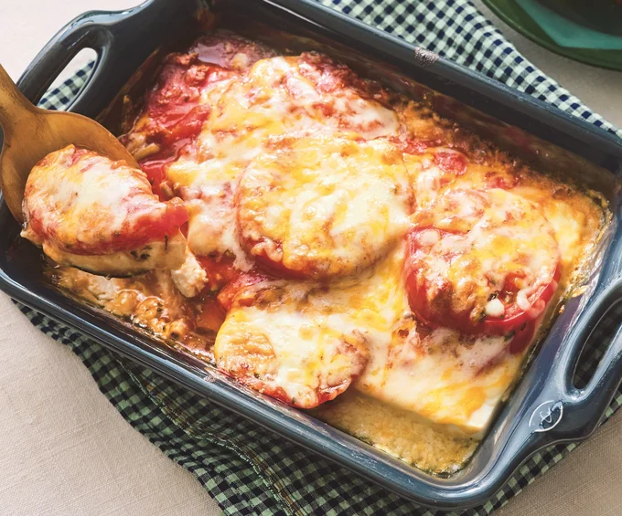 さっぱりとした豆腐とミートソース、チーズのコクが絶妙なバランス!豆腐とミートソースのグラタン