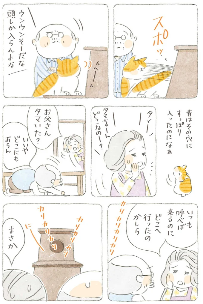 昔はその穴にすっぽり入ったのになぁ