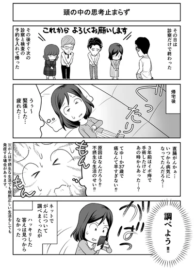『痔だと思ったら大腸がんステージ4でした〜標準治療を旅と漫画で乗り越えてなんとか経過観察になるまで〜』より