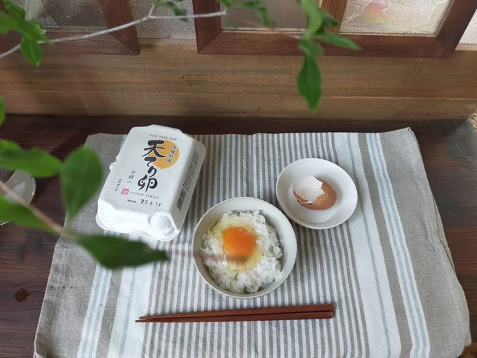 シンプルに卵かけごはんでいただきます!