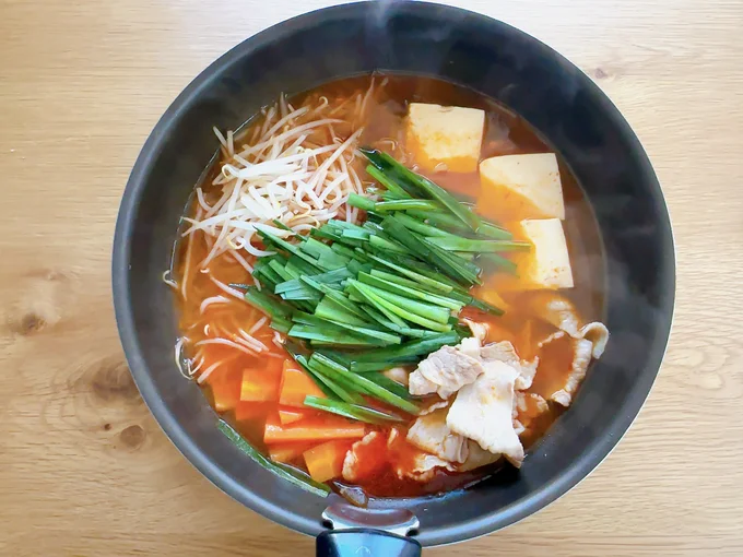 おいしそうなお鍋が完成! ボリュームも満点!