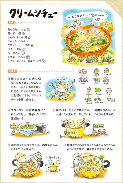 クリームシチューのレシピ