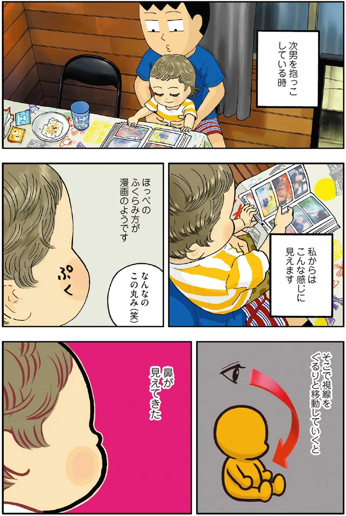 ほっぺのふくらみ方が漫画のようです