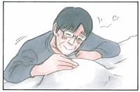 こっちにいるのは何？ 猫がいると思って布団の膨らみを撫でていたら