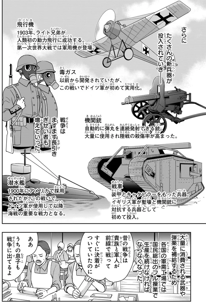 たくさんの新兵器が投入されていき