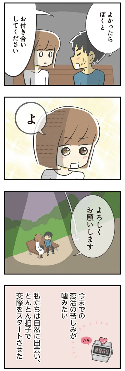 とんとん拍子で交際をスタートさせた