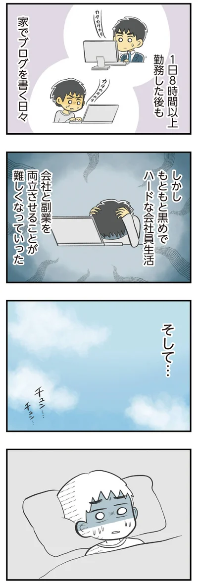 1日8時間以上勤務した後も家でブログを書く日々