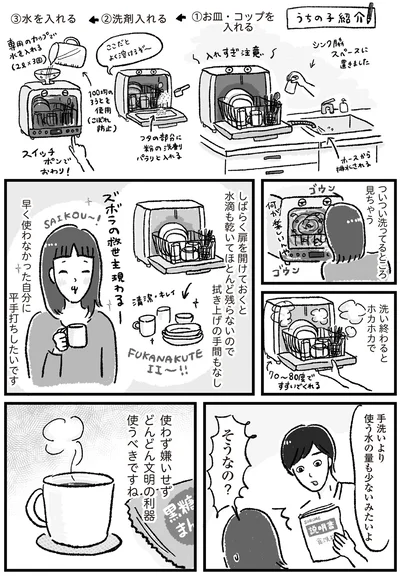 使う水の量も少ないみたいよ