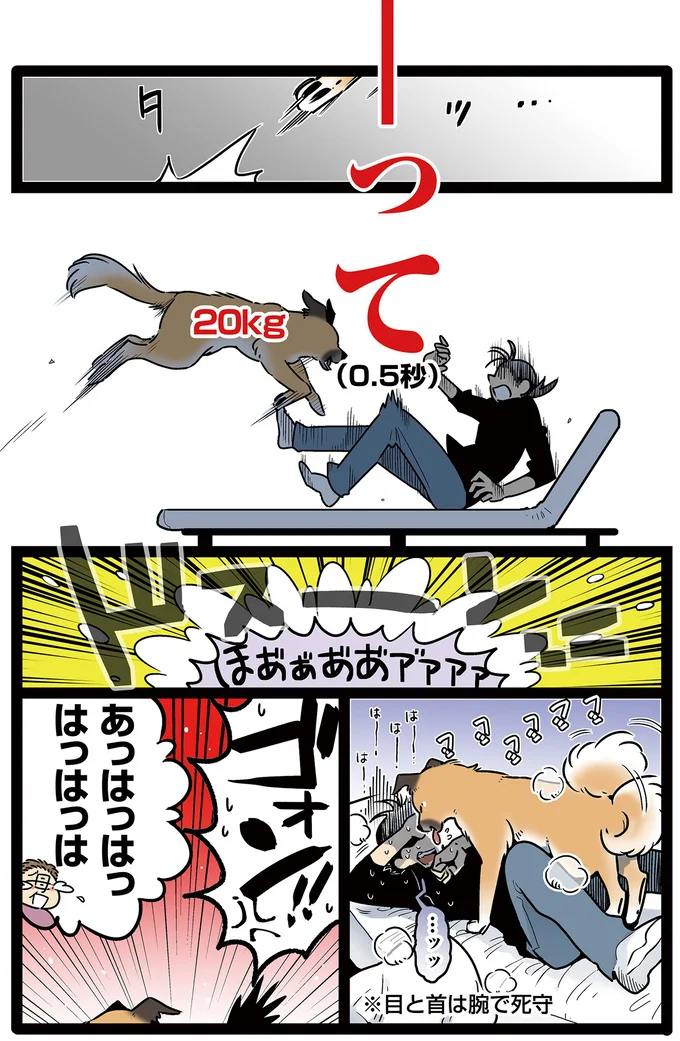 目と首は腕で死守