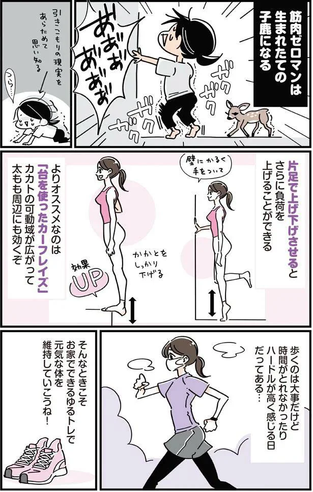 筋肉ゼロマンは生まれたての子鹿になる