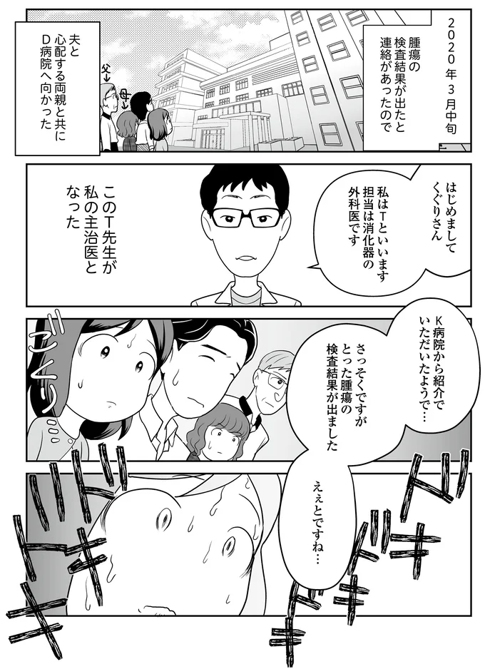   腫瘍の検査結果が出ました