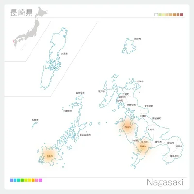 長崎県内の代表的なさつまいも産地