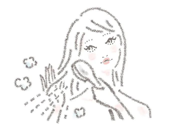 (4)手ぐしで整えてからシャンプーを流す
