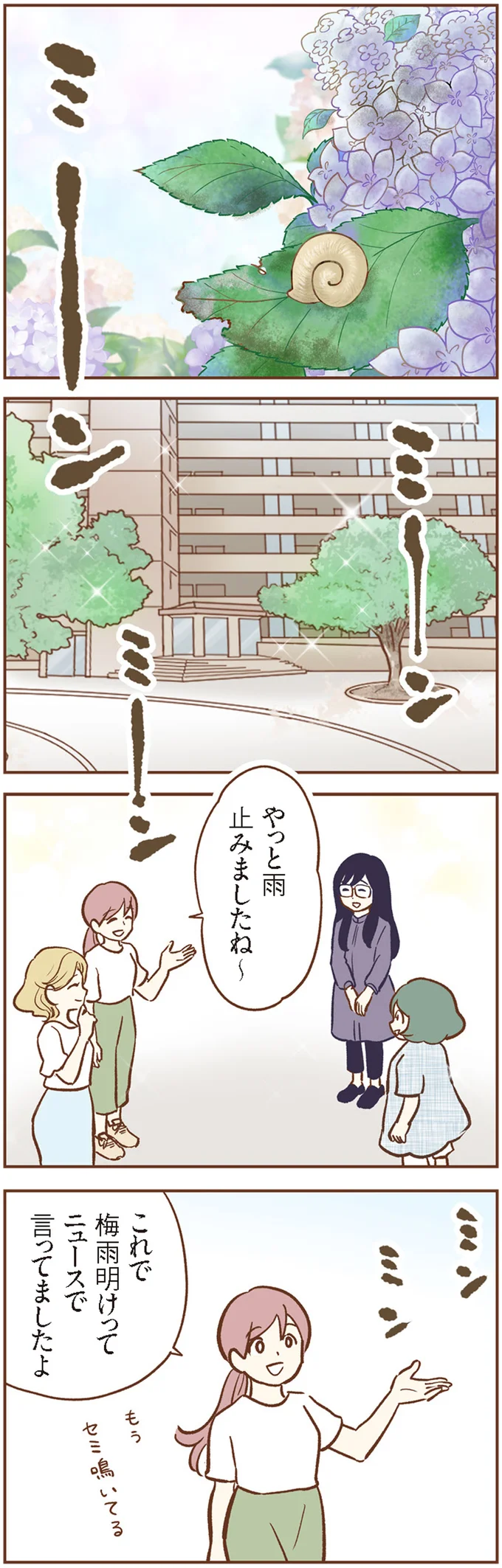 やっと雨止みましたね